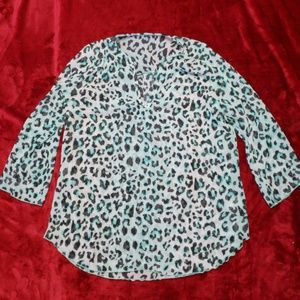 3/4 length sleeve polyester top